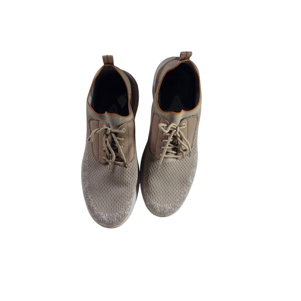 Johnston & Murphy ActivSole Men's Size 11.5 Beige‎ Low Top Knit Sneakers